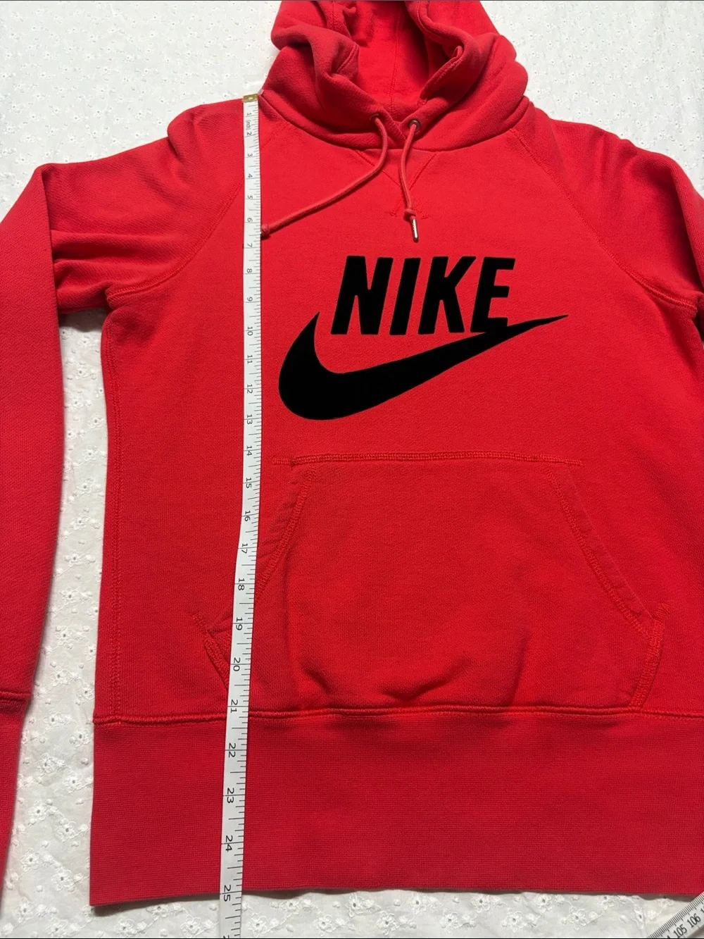 Nike Red Women’s Crewneck Hoodie with Black Logo